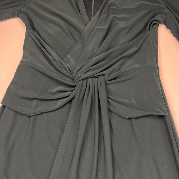 Betsy & Adam Hadley Floor Length Stretch Knit Gown Dress Forest Green Size 4 - Picture 11 of 16